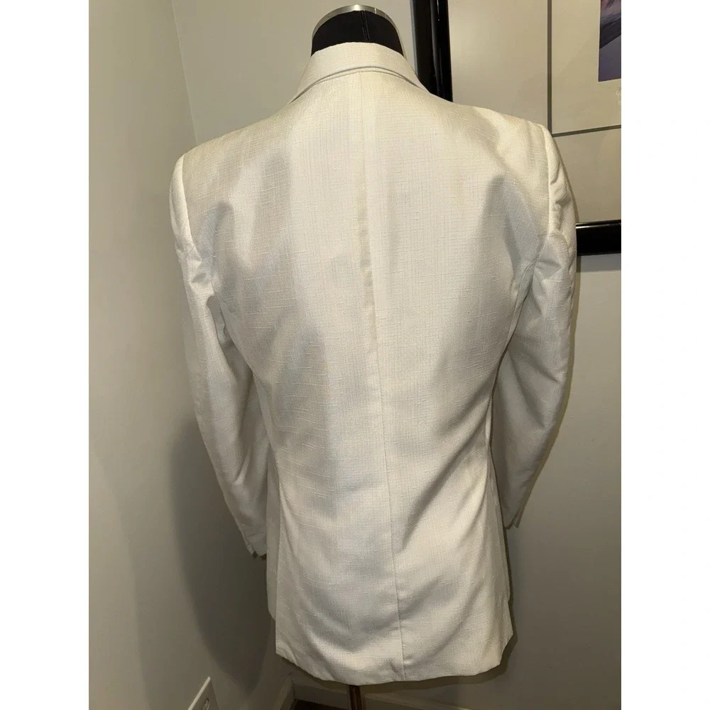 Primo White Mens Silk Blazer USA Made Size 40R - Picture 5 of 10